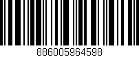 Código de barras (EAN, GTIN, SKU, ISBN): '886005964598'