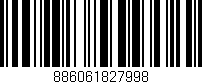 Código de barras (EAN, GTIN, SKU, ISBN): '886061827998'