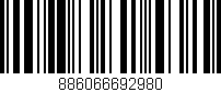 Código de barras (EAN, GTIN, SKU, ISBN): '886066692980'