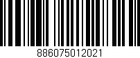 Código de barras (EAN, GTIN, SKU, ISBN): '886075012021'