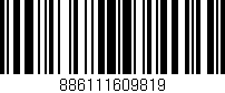 Código de barras (EAN, GTIN, SKU, ISBN): '886111609819'