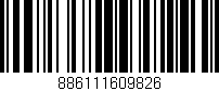 Código de barras (EAN, GTIN, SKU, ISBN): '886111609826'
