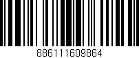 Código de barras (EAN, GTIN, SKU, ISBN): '886111609864'