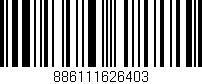 Código de barras (EAN, GTIN, SKU, ISBN): '886111626403'