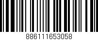 Código de barras (EAN, GTIN, SKU, ISBN): '886111653058'