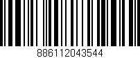 Código de barras (EAN, GTIN, SKU, ISBN): '886112043544'