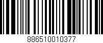 Código de barras (EAN, GTIN, SKU, ISBN): '886510010377'