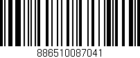 Código de barras (EAN, GTIN, SKU, ISBN): '886510087041'