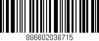 Código de barras (EAN, GTIN, SKU, ISBN): '886602038715'