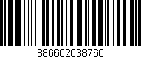 Código de barras (EAN, GTIN, SKU, ISBN): '886602038760'