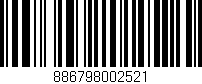 Código de barras (EAN, GTIN, SKU, ISBN): '886798002521'
