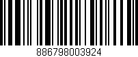 Código de barras (EAN, GTIN, SKU, ISBN): '886798003924'