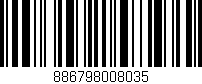 Código de barras (EAN, GTIN, SKU, ISBN): '886798008035'