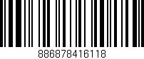 Código de barras (EAN, GTIN, SKU, ISBN): '886878416118'