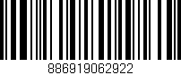 Código de barras (EAN, GTIN, SKU, ISBN): '886919062922'