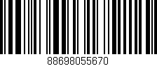 Código de barras (EAN, GTIN, SKU, ISBN): '88698055670'