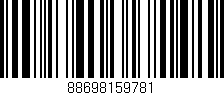 Código de barras (EAN, GTIN, SKU, ISBN): '88698159781'
