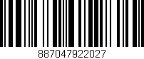 Código de barras (EAN, GTIN, SKU, ISBN): '887047922027'