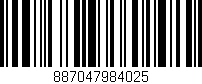 Código de barras (EAN, GTIN, SKU, ISBN): '887047984025'