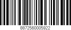 Código de barras (EAN, GTIN, SKU, ISBN): '8872560005922'