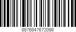 Código de barras (EAN, GTIN, SKU, ISBN): '8876847672098'