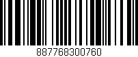 Código de barras (EAN, GTIN, SKU, ISBN): '887768300760'