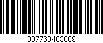 Código de barras (EAN, GTIN, SKU, ISBN): '887768403089'