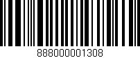 Código de barras (EAN, GTIN, SKU, ISBN): '888000001308'
