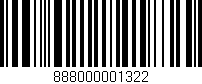 Código de barras (EAN, GTIN, SKU, ISBN): '888000001322'