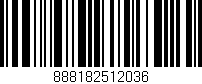 Código de barras (EAN, GTIN, SKU, ISBN): '888182512036'