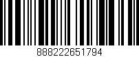 Código de barras (EAN, GTIN, SKU, ISBN): '888222651794'