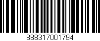 Código de barras (EAN, GTIN, SKU, ISBN): '888317001794'