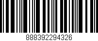 Código de barras (EAN, GTIN, SKU, ISBN): '888392294326'