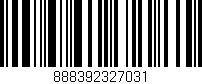 Código de barras (EAN, GTIN, SKU, ISBN): '888392327031'