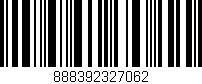 Código de barras (EAN, GTIN, SKU, ISBN): '888392327062'