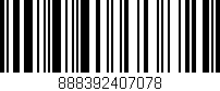 Código de barras (EAN, GTIN, SKU, ISBN): '888392407078'