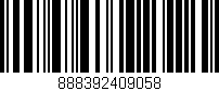Código de barras (EAN, GTIN, SKU, ISBN): '888392409058'