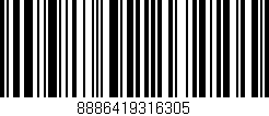 Código de barras (EAN, GTIN, SKU, ISBN): '8886419316305'