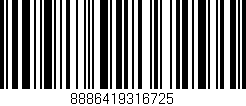 Código de barras (EAN, GTIN, SKU, ISBN): '8886419316725'