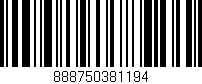 Código de barras (EAN, GTIN, SKU, ISBN): '888750381194'
