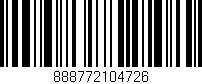 Código de barras (EAN, GTIN, SKU, ISBN): '888772104726'