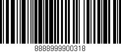 Código de barras (EAN, GTIN, SKU, ISBN): '8888999900318'