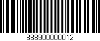 Código de barras (EAN, GTIN, SKU, ISBN): '888900000012'