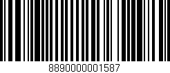 Código de barras (EAN, GTIN, SKU, ISBN): '8890000001587'
