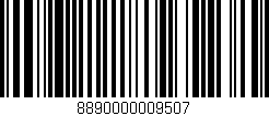 Código de barras (EAN, GTIN, SKU, ISBN): '8890000009507'