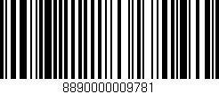 Código de barras (EAN, GTIN, SKU, ISBN): '8890000009781'