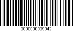 Código de barras (EAN, GTIN, SKU, ISBN): '8890000009842'
