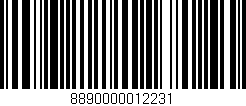 Código de barras (EAN, GTIN, SKU, ISBN): '8890000012231'