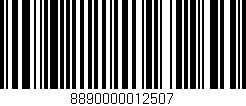 Código de barras (EAN, GTIN, SKU, ISBN): '8890000012507'