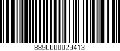 Código de barras (EAN, GTIN, SKU, ISBN): '8890000029413'